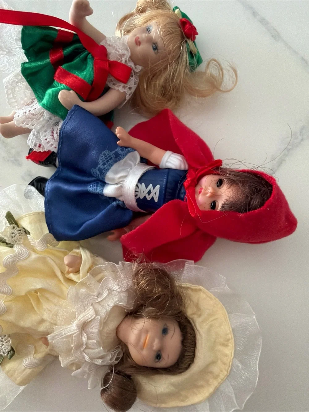 Mini Fashion Doll Set - Red, Blue, Green, Yellow